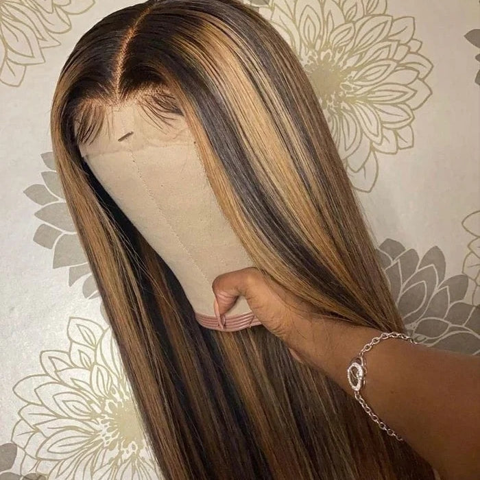 13x6 HD Swiss Lace Super Hairline + Bye Bye Knots Wig - Highlight Color