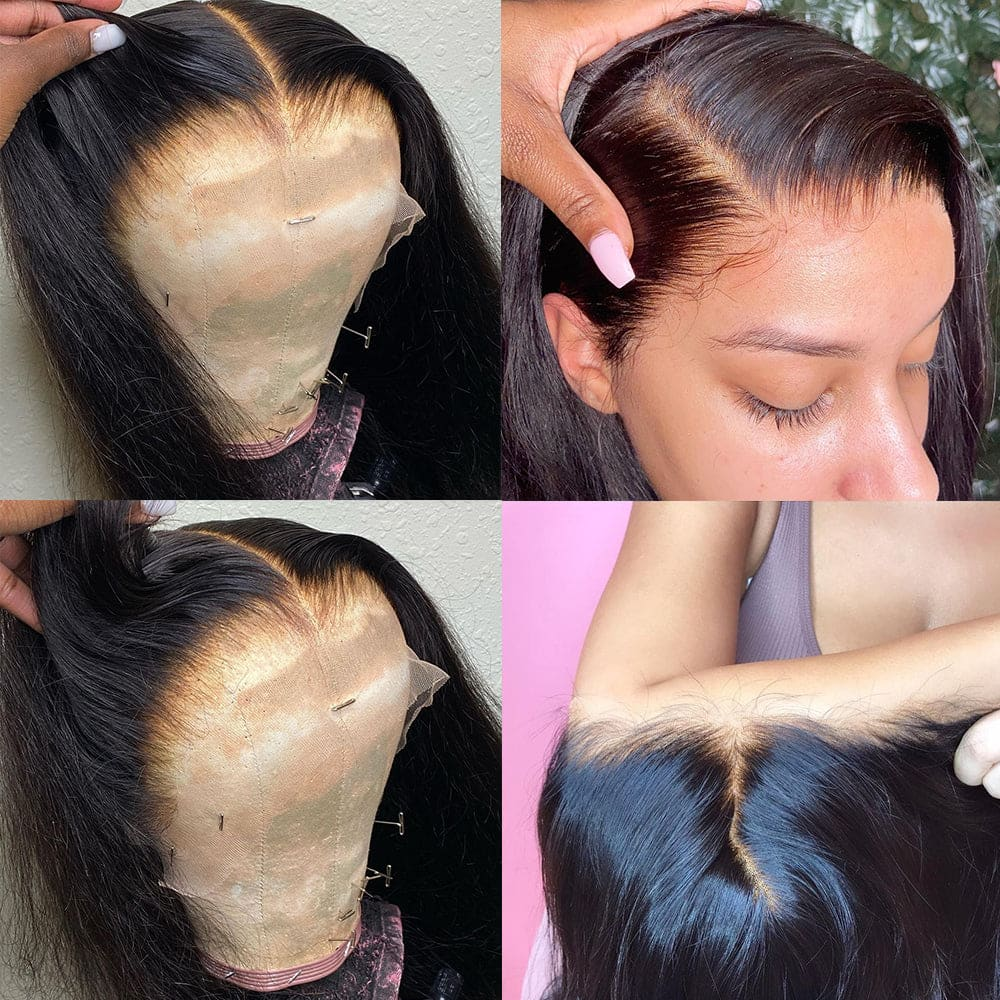 13x6 HD Swiss Lace Super Hairline + Bye Bye Knots Silk Straight Wig