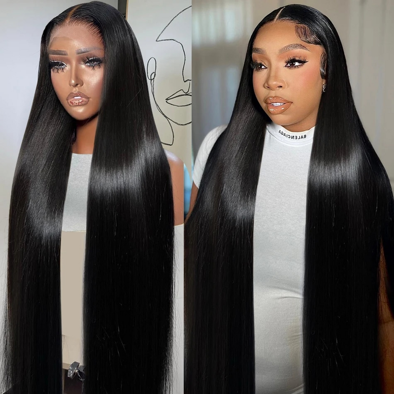 13x6/ 13x4 HD Swiss Lace Front with 3 PCS Bundles Silk Straight Human Hair