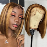 13x6/13x4 Highlight Blonde Piano Color Bob Lace Front Wig