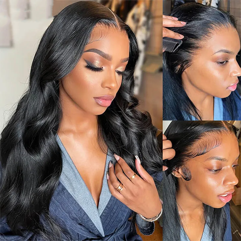 13X6 Swiss Lace Super Hairline Pre Bleached Knots Wig| Body Wave