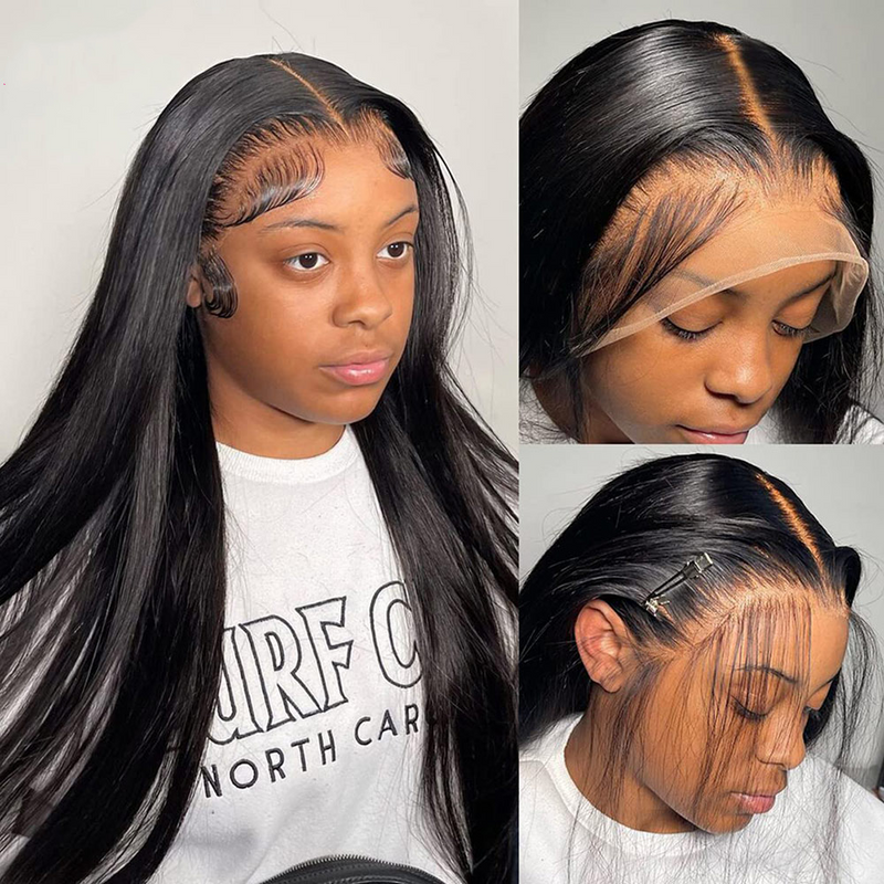 13X6 Swiss Lace Super Hairline Pre Bleached Knots Wig| Straight