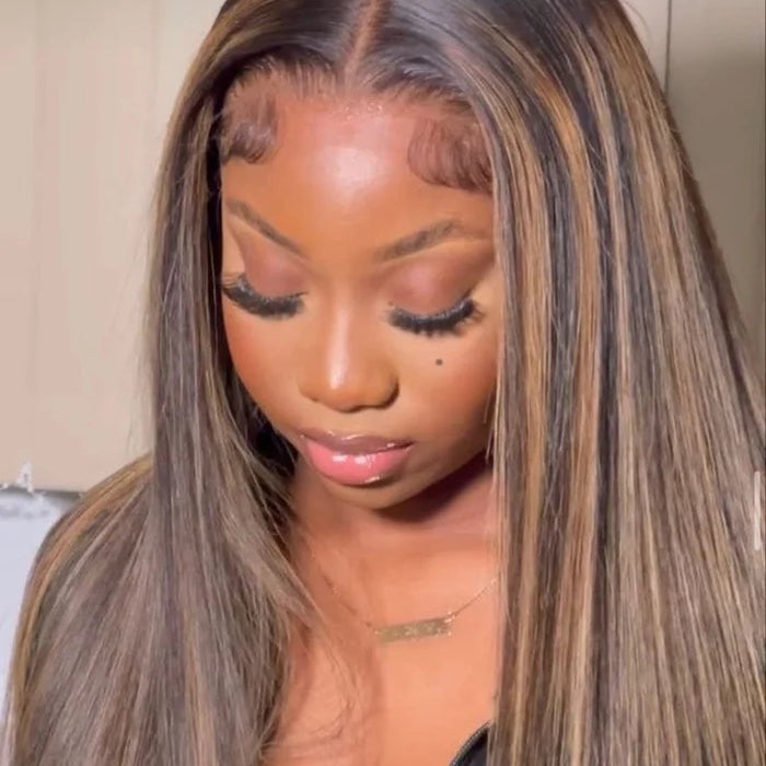 13x6 HD Swiss Lace Super Hairline + Bye Bye Knots Wig - Highlight Color