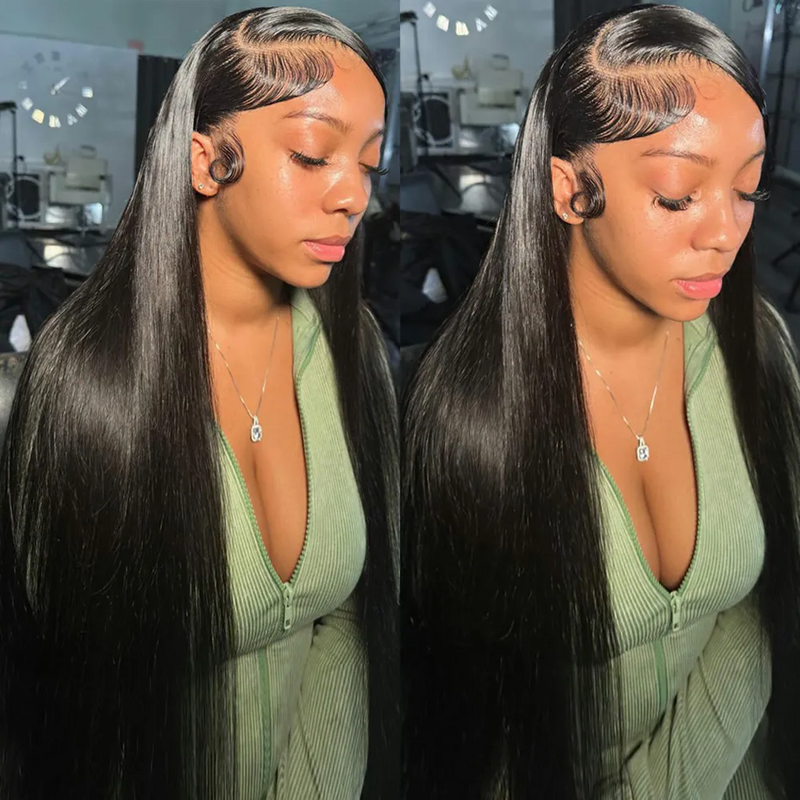 Full Lace Preplucked Hairline Pre Bleached Knots Human Hair Wig| Straight