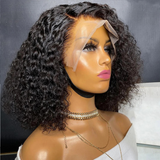 On Sale 13X6 HD Swiss Lace Side Part Curly Bob Wig